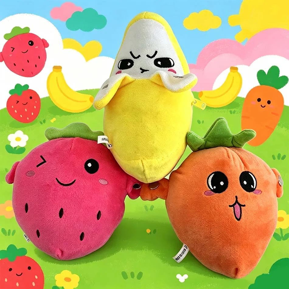 Creative Peculiar Music Rhythm Parent-child Interactive Plush Doll Banana Fruit Induction Toy Cultivate Music Perception Ability