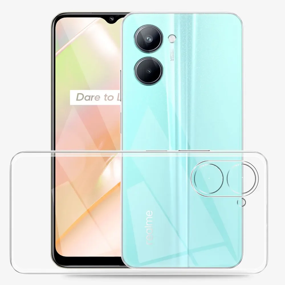 For Realme C33 2023 Clear Case Silicon Soft Cover For Realme C33 Phone Case For RealmeC33 2023 Clear Ultra Thin Bumper Coque