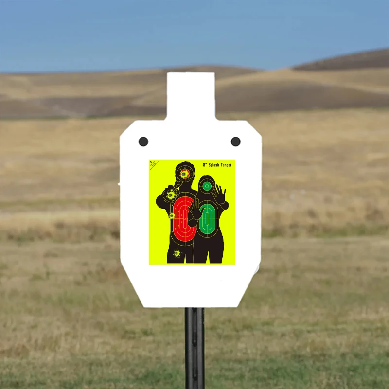 10 قطعة 8in الإنقاذ جودة الإنسان يمكن ربطها مع اطلاق النار ممارسة الهدف ورقة سبلاش ذاتية اللصق الهدف ملصقات اطلاق النار تهدف لوازم التدريب ملصقات ملصقات التسمية الفلورسنت #5