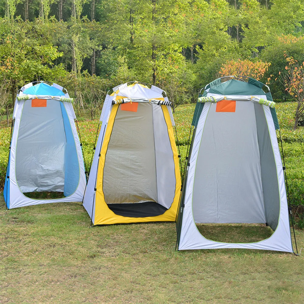 Outdoor Privacy Shower Tent Portable Waterproof Changing Room Shelter UV Protection Camping Hiking Beach Toilet Shower Bathroom