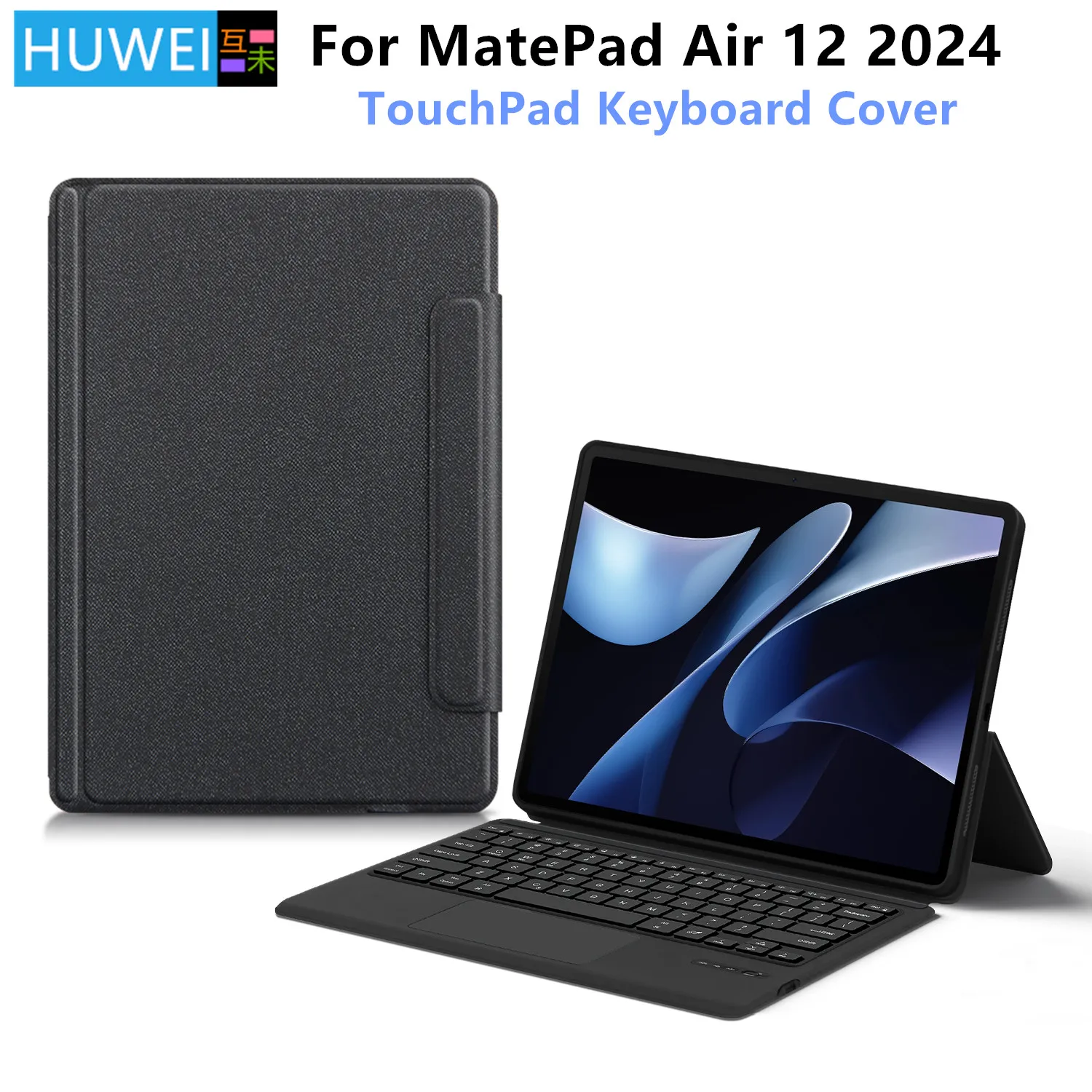 HUWEI Keyboard Case For Huawei MatePad Air 12 inch 2024 Matepad Air 12 Air12 BKY-W00 W10 Tablet Keyboard Protective Cover Case