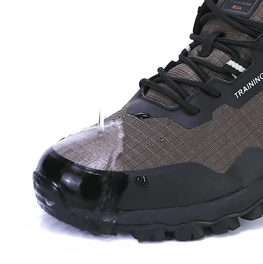 Baasploa Męskie Nowe Buty Trekkingowe Outdoorowe Wodoodporne Odporne na Zużycie Antypoślizgowe Sneakersy Męskie Casual Lekkie Sznurowane Buty do Chodzenia