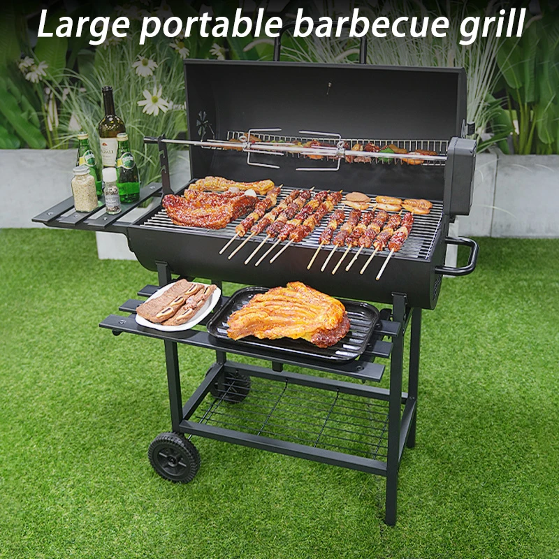 Folding Plate Grills Home Grills Outdoor Charcoal Patio Grills Large Portable Grills Camping Barbecue Tools