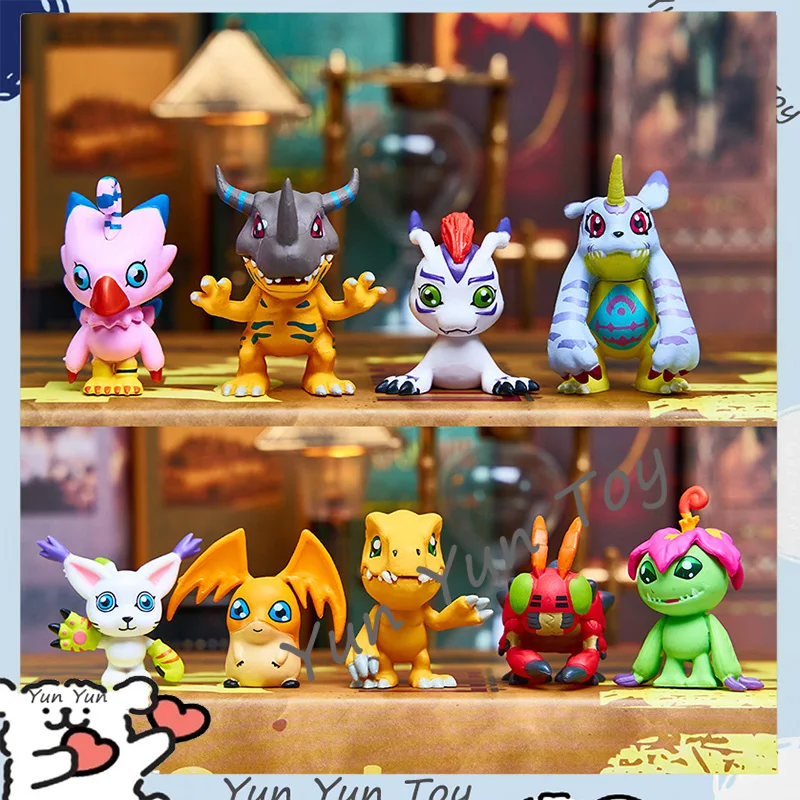 9pcs/Set Digimon Adventure Tailmon Gomamon Patamon Gabumon Tentomon Palmon Piyomon Agumon Anime Collect Model Toy Doll Gifts