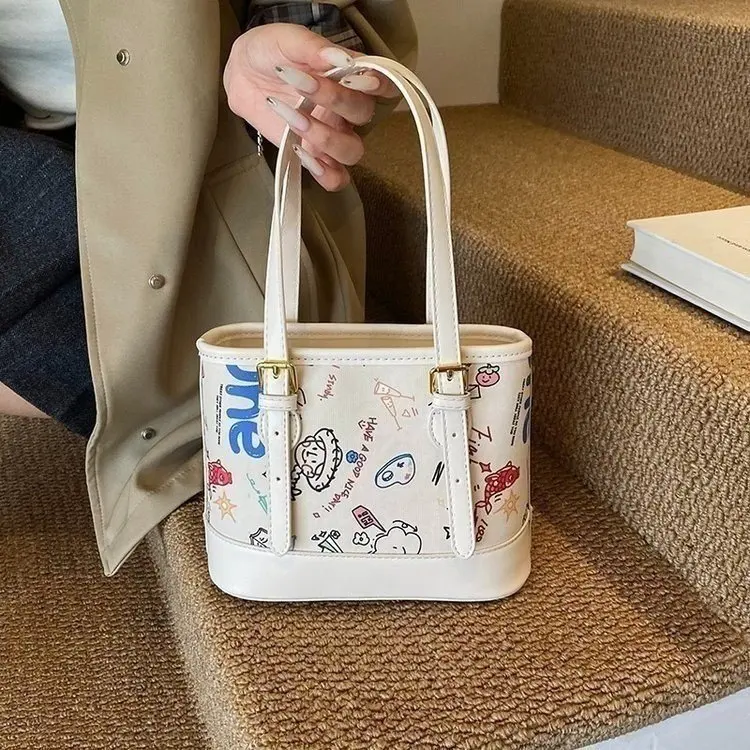 

Bucket Bag 2025 New style PU shoulder bag fashionable and trendy handbag niche women's cross-body bag