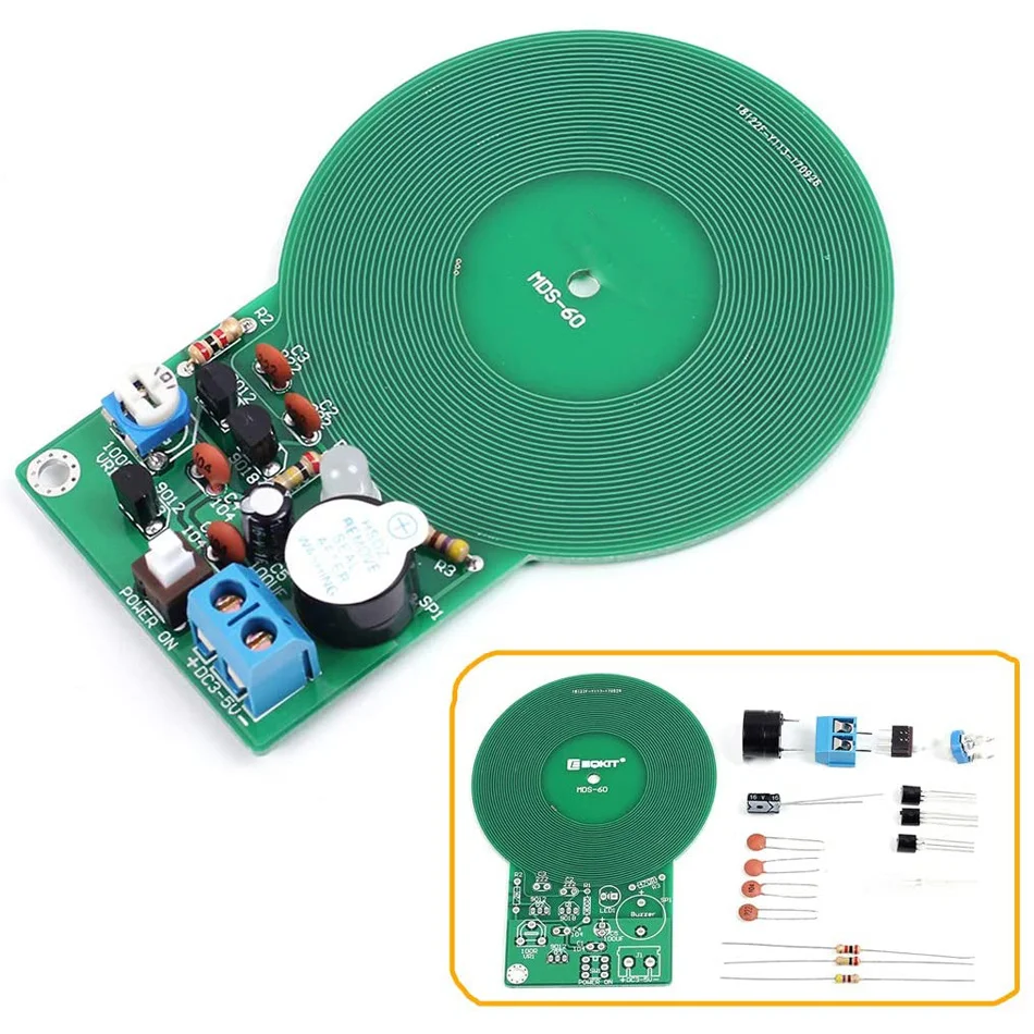 DIY Kit Metall Detektor Kit Elektronische Kit DC 3V-5V 60mm Nicht-kontaktieren Sensor Board modul Elektronische Teil Metall Detektor DIY