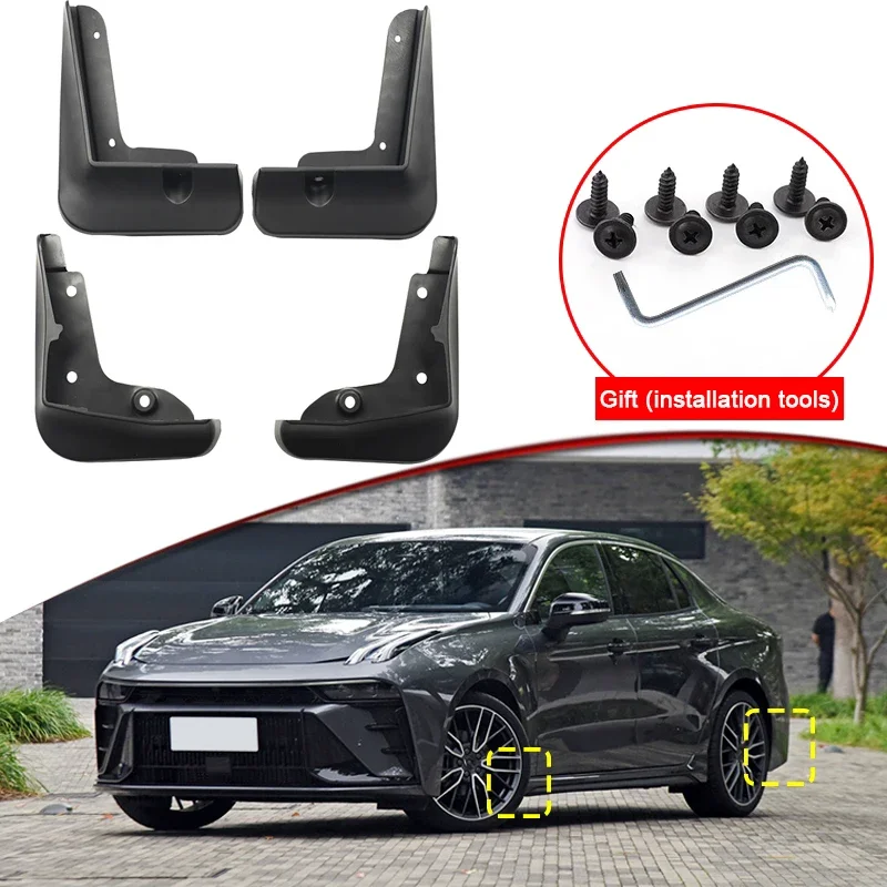 

Car Styling For LYNK&CO 03 03+ 2023 2024 ABS Car Mud Flaps Splash Guard Mudguards MudFlaps Front Rear Fender Auto Accessories