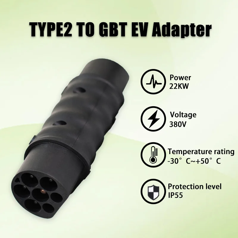 Type 2 to GBT Adapter 32A EV Charger Adaptor IEC 62196 To Gbt 7.2/22KW For China Standard Eletric Vehicle Charging Converter