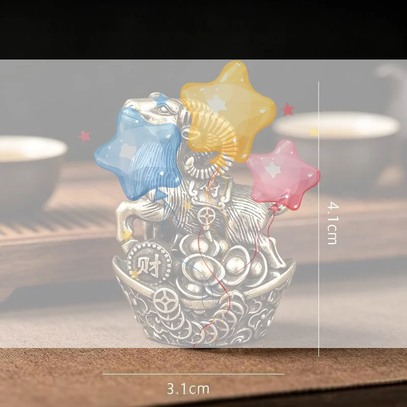 New Alloy Zodiac Wealth-Attracting Ingot Goat Incense Holder Living Room Study Bedroom Decoration Ornament