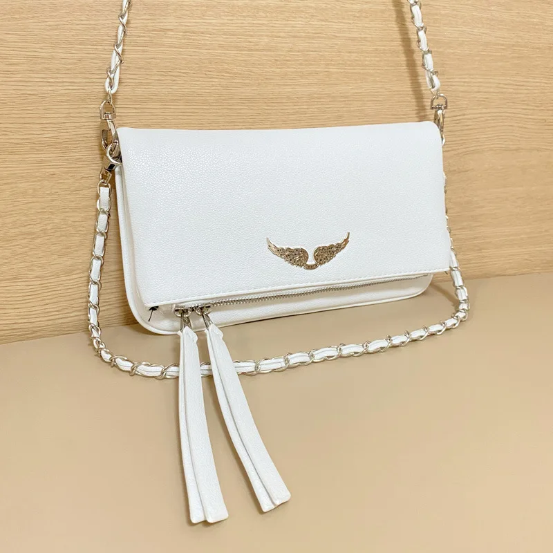 Fashion Brand Retro Chain Shoulder Bag Women Crossbody Purse Textured Square Handbag Underarm Commuting Casual Luxury Gift New