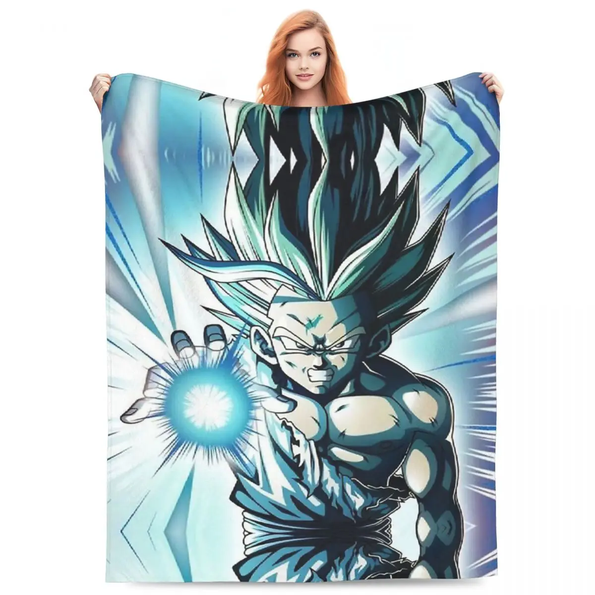 Gohan Blanket Dragon Ball Z Goku Vegeta DBZ Wool Awesome Warm Throw Blankets for Coverlet Spring Autumn