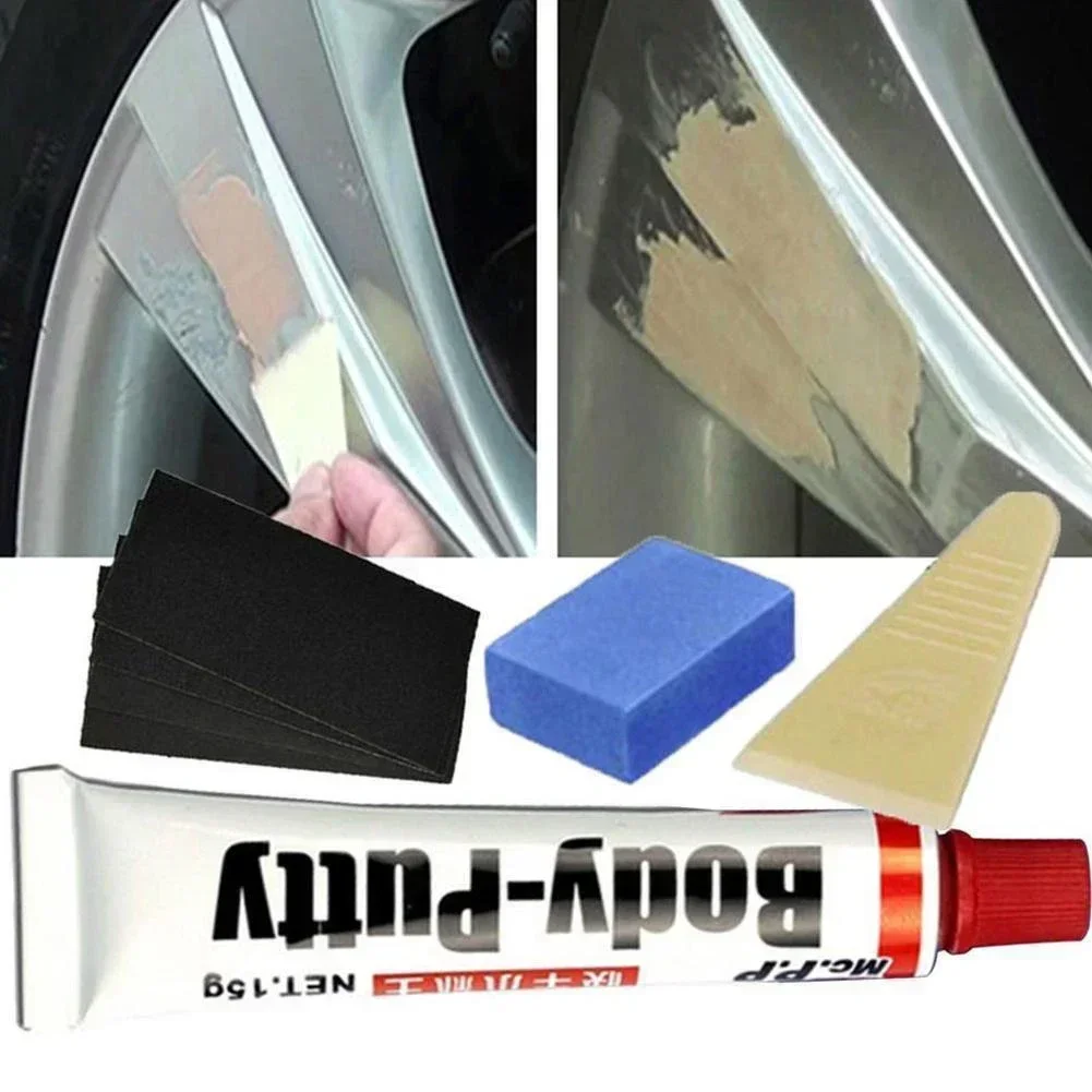 Mastic de remplissage anti-rayures pour carrosserie automobile, outils de réparation lisses, Assistant pour combler et niveler les bosses avec profondeur de moins de 2mm, Sc profond