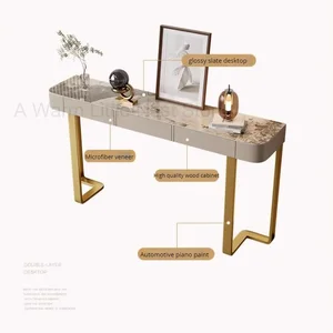 Luxus glänzender Konsolenkorridortisch, Schiefer Wohnzimmer, Beistelltisch Balkon, hochwertige Schrankschublade, Haushaltsmöbel, 80, 100, 120 8 Hauptverkaufs singender Tisch mit Schublade für Raum - №3