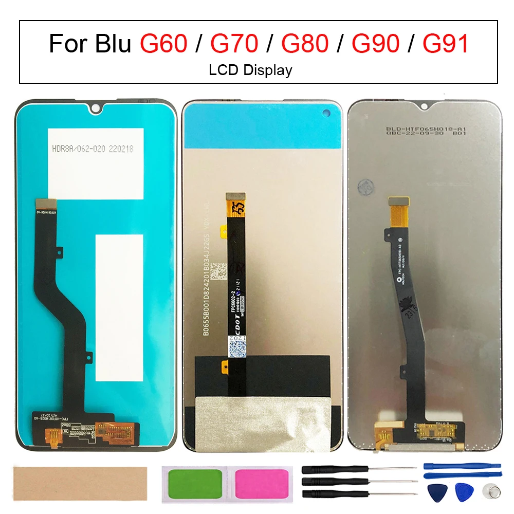 

LCD Display Touch Screen Digitizer Assembly for Blu G90 G80 G70 G60 G91 G0290WW G0250WW G0270WW G0410WW, Phone Repair