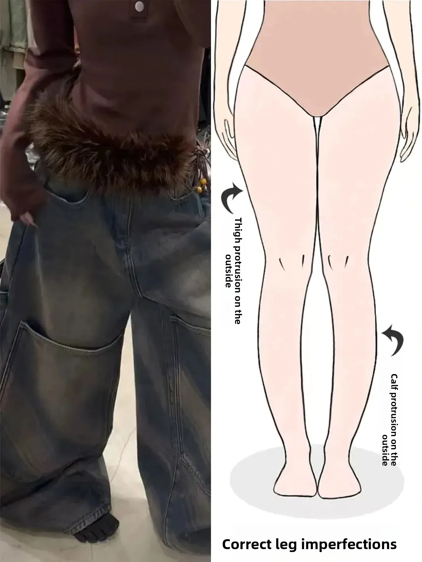 

Джинсы с высокой талией и широкими штанинами, женские свободные брюки, весенняя новинка, американский уличный стиль, для фигуры типа «груша», с большими карманами