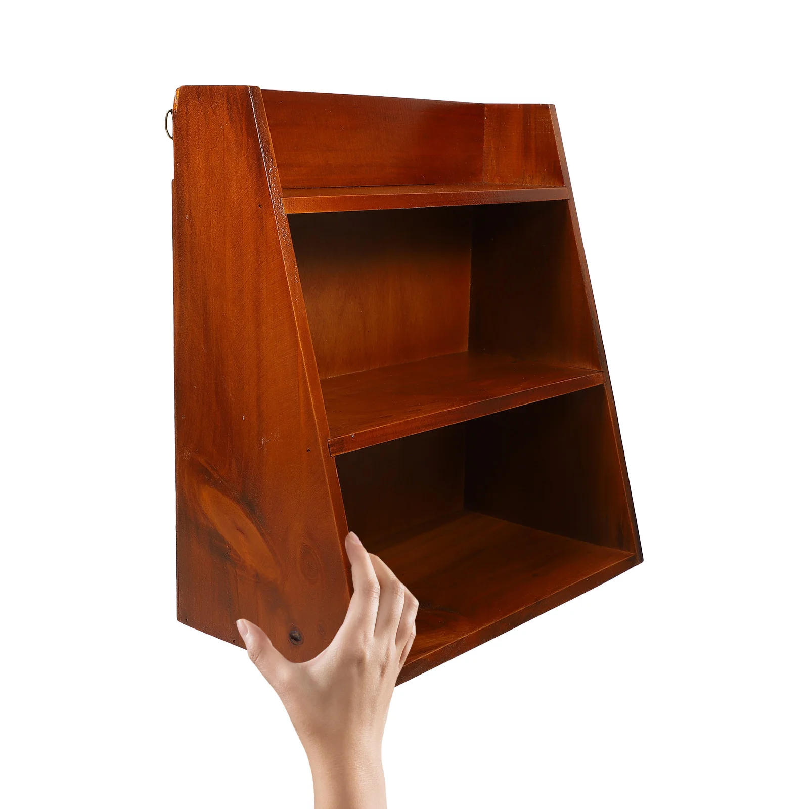 متعدد الطبقات تخزين الرف منظم سطح المكتب الخشبي المنزل مكتب مزرعة ديكور الخشب الحرفية أشتات حامل المنزلية