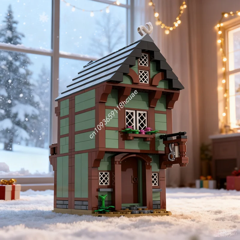 546 قطعة MOC القرون الوسطى خياط S منزل قلعة نموذج اللبنات لعبة تجميع هدية الكريسماس لتقوم بها بنفسك التعليم الإبداعي الطوب الاطفال #1