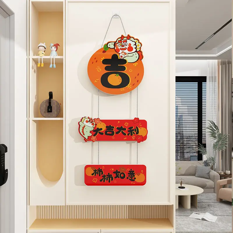 Spring Festival/New Year Decoration Pendant Home Entrance Door/Wall Hanging Decoration Fu Character Door Sticker Ornament LI673