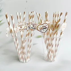 10pcs Team Bride Straw Wedding Decoration Supplies Hen Party Decoration Single Party Wedding Party Coffee Beverage Supplies