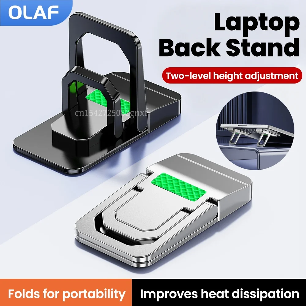 Olaf 2PCS Foldable Hidden Self-adhesive Laptop Stand Support Feet Portable Mini Notebook Heightening Bracket Laptop Rack Support