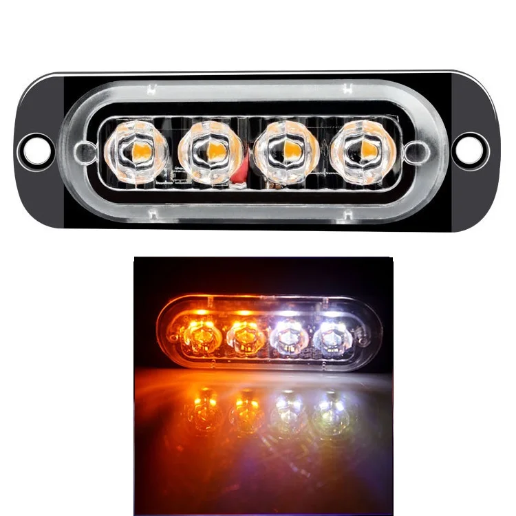 4LED Car Truck Trailer Beacon Lamp LED Side Light Waterproof DC 12V 24V Warning Light Marker Light