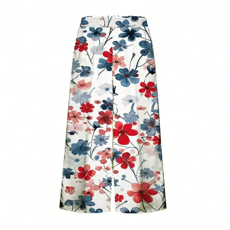 Pop Pop Street Style Plus Size Casual Pants Wide Leg Trousers Summer New Arrival For Trendsetters Independent Cross-Border Stati