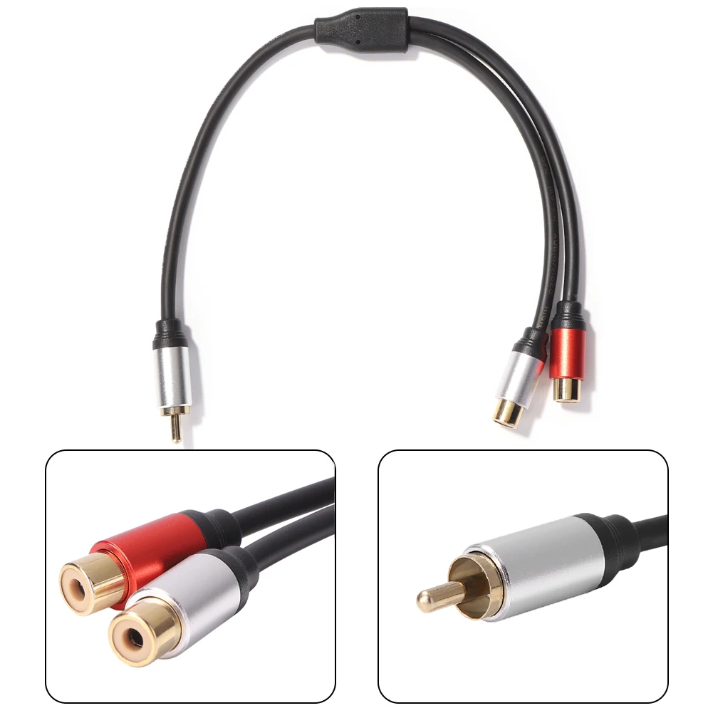 

0.3m Audio Cable Gold Plated RCA Male to Female 1 To 2 Y Splitter Adapter Extension Cord for TV DVD Subwoofer Amplifier Speaker