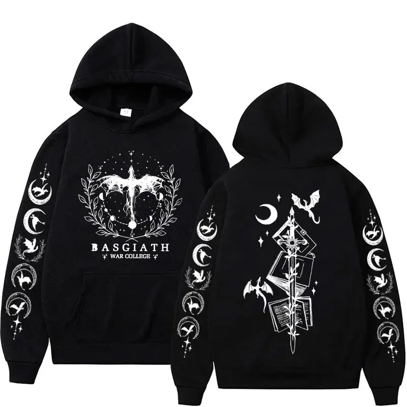 Men's Xaden Riorson House Hoodie Iron Flame Dragon Knight Fourth Wing Emblem Fashionable Cool Loose Autumn-Winter Warm Hoodie view 5