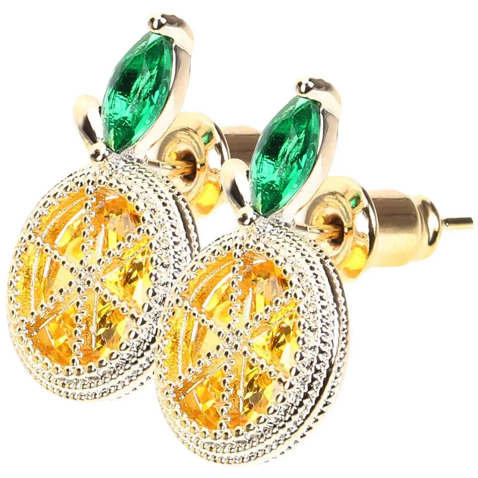

Lemon Slice Stud Earrings Women Cute Sweet Fashion Kawaii Temperament Accessories Delicate Personalized Long Lasting