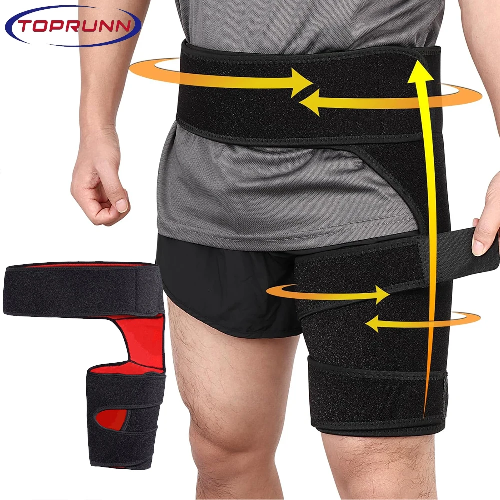 

Adjustable Hip Groin Stabilizer and Hip Brace for Sciatica Pain Relief,Thigh Compression Support Wrap Sleeve for Hip Joint Pain