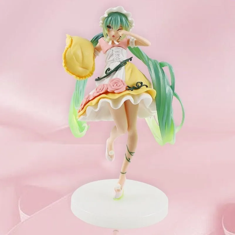 Hatsune miku bandai anime figura bela adormecida raiponce coleção boneca chassi de mesa ornamento do carro presente aniversário crianças brinquedos