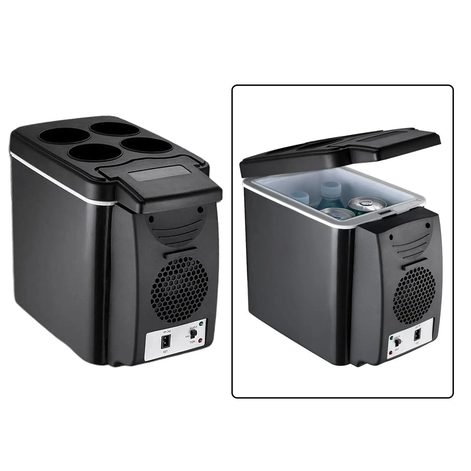 6L Mini Car Fridge Refrigerator and Warmer 12V, Set to Warm Up to 65°C or Choose Cool to 5°C