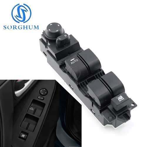 Imagen 2 del producto LHD lado del conductor del coche para 2010-2013 Mazda 3 Master interruptor de ventana eléctrica botón de Control BBM2-66-350B 14 + 12 pines BBM 266350 B BBM 266370