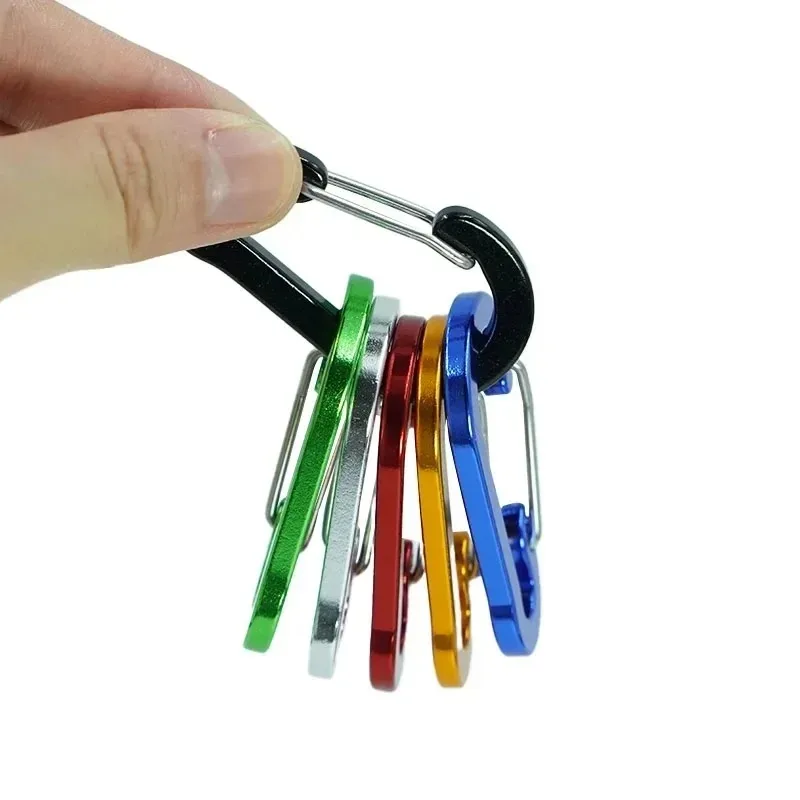 Carabiner Clip Set Tourist Small Hooks Outdoor Fishing Camping Cycling Hiking Multi Tool Keychain Buckle Karabiners   6-12pcs image 3