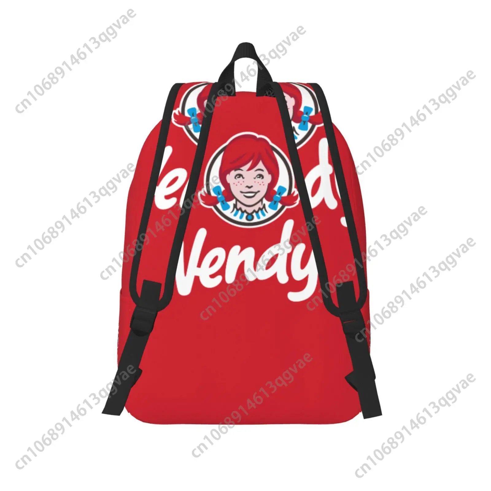 New Wendys Fast Food Restaurant Logo Custom Canvas Lightweight Backpack Fashion Durable Student Men Women Business Daypack