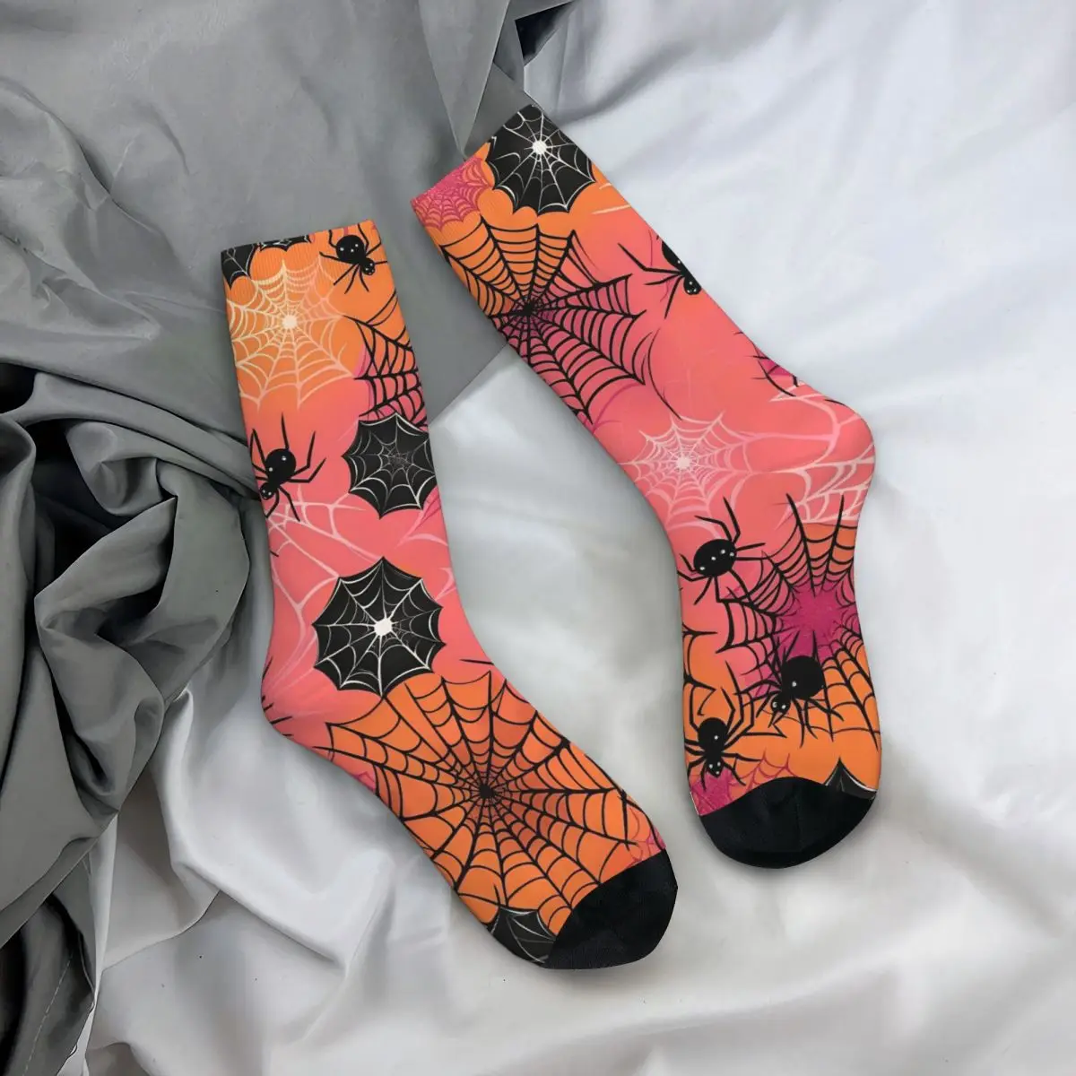 

Всесезонные чулки для экипажа, носки в стиле ретро с паутиной, длинные носки в стиле хип-хоп, аксессуары для мужчин и женщин, подарок на день рождения