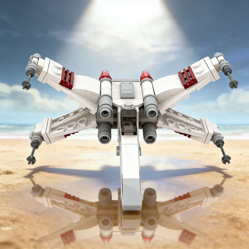 108pcs MOC X Wing Star Battle Model Building Blocks Christmas Gift Assemble Construction Toy Creative DIY Brick Idea Education