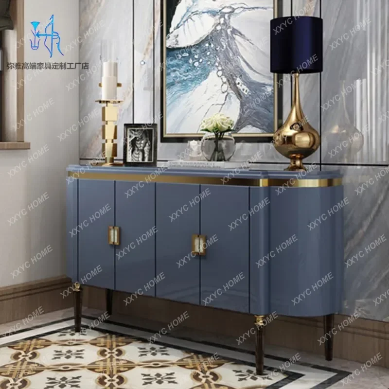 XX Neoclassical light luxury foyer entrance cabinet solid wood postmodern decorative cabinet