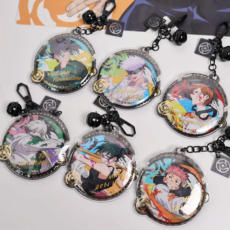 Genuine Jujutsu Kaisen ambitus Satoru Gojo and the like colleagues keychain pendant 58mm badge anime cartoon Birthday gift
