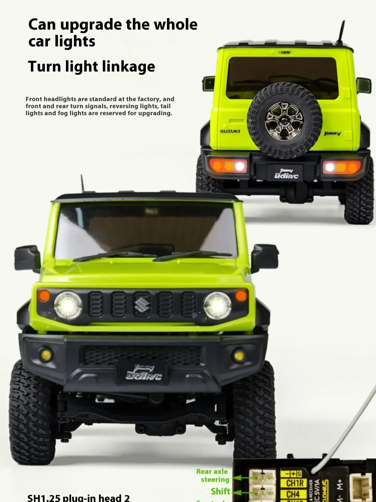 UCX2402 1:18 4WD RC Off-Road Truck - 2.4Ghz Remote, 7.4V High-Speed w/ Lights