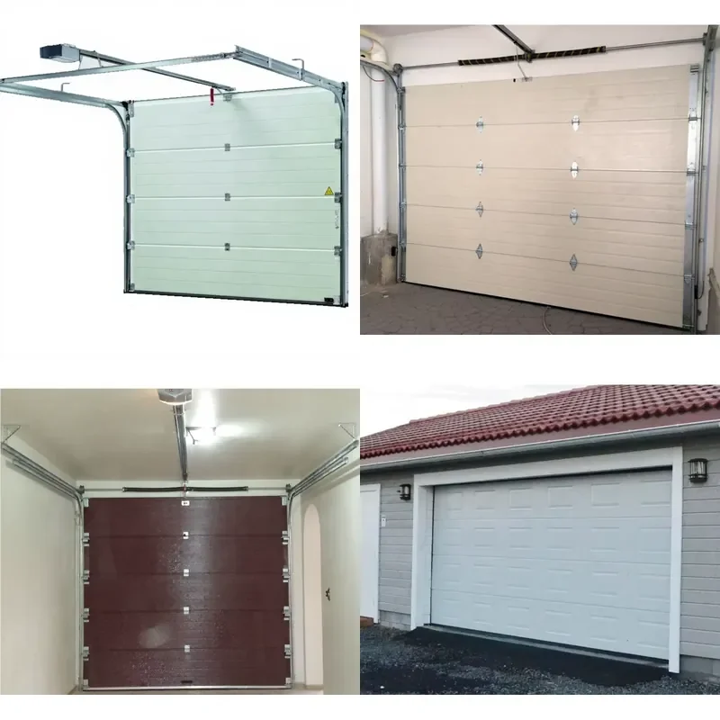for Modern Steel Automatic Segmented Sliding Garage Door Windproof Remote Control Finished Villa Wholesale