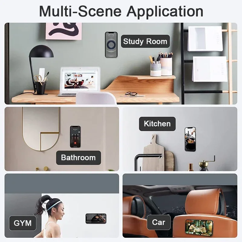 強力な丸い壁取り付けリング,iPhone 14, 15 pro max,Samsung, Xiaomi,ポータブル,強力,車のマウント,ユニバーサル用