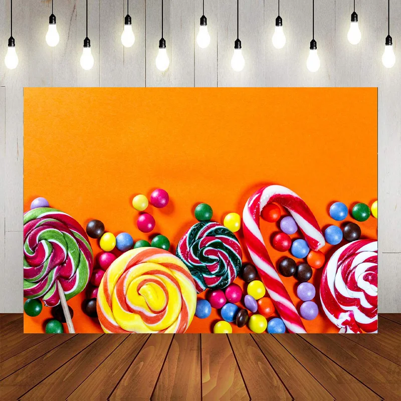 

Candy Rainbow Backdrop Colors Lollipop Sweets Photography Backgrounds Kids Birthday Party Events Banner Decoration Baby Shower