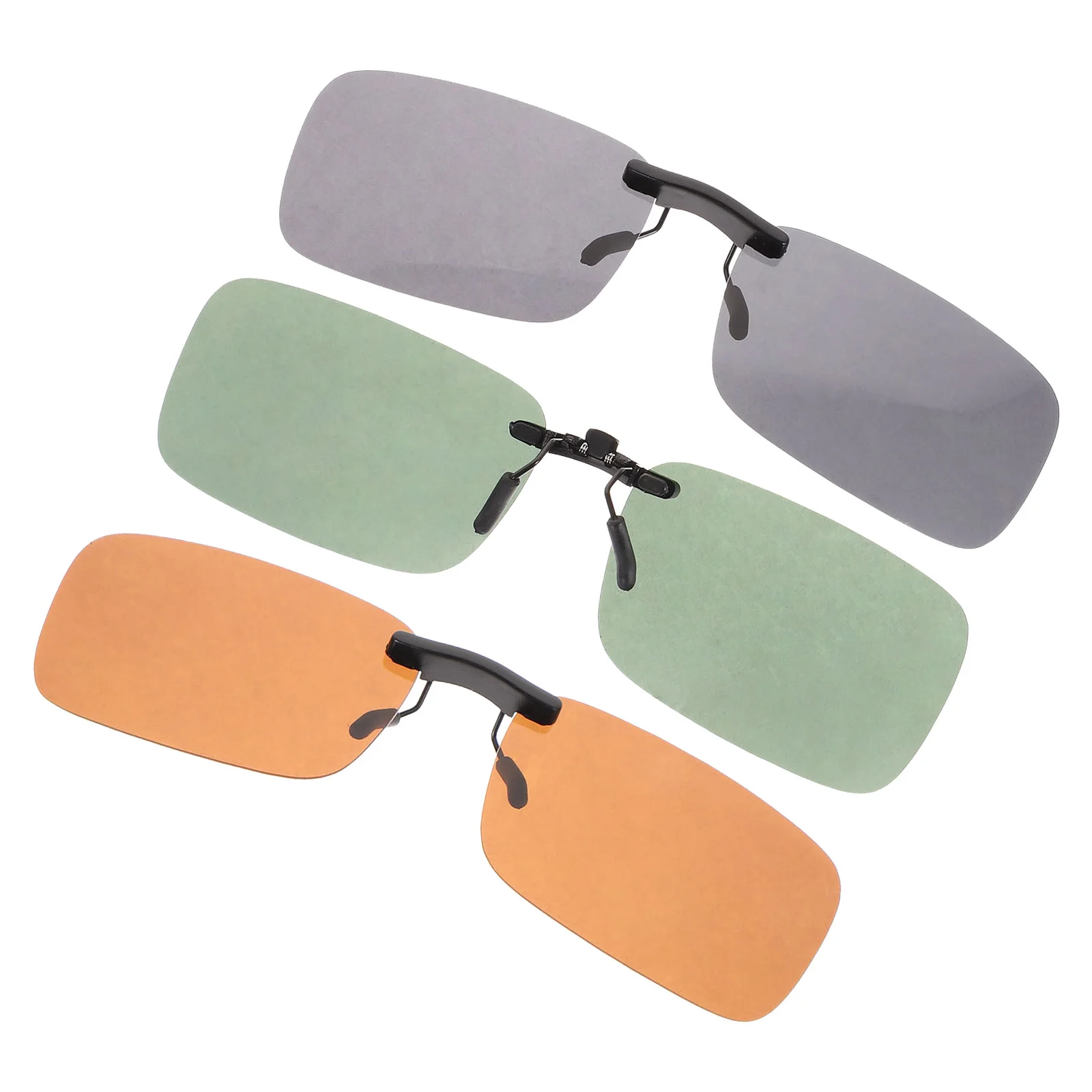 

3Pcs Myopia Sunglasses Clip Polarized Driver Glasses Clip Coffee Film Visual Enhancement Sunglass Clips for Glasses