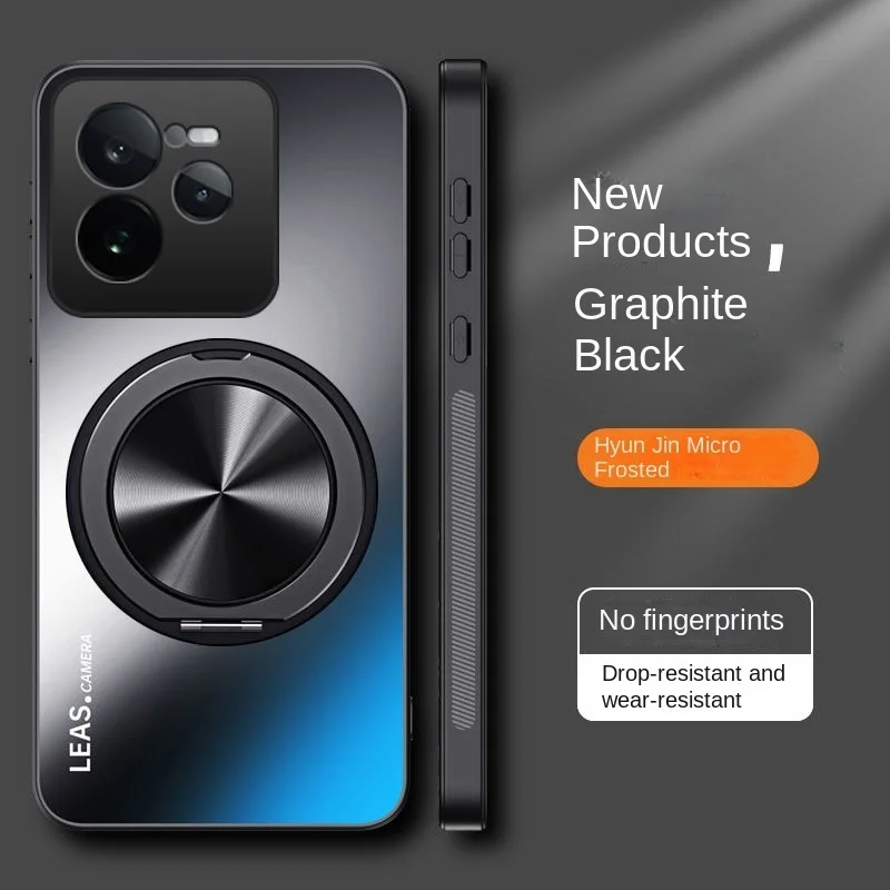 غطاء لهاتف Realme GT 7 Pro neo 7 turbo حافظة فاخرة بحلقة مغناطيسية حافظة هاتف صلبة غير لامعة لهاتف Realme GT7Pro neo7se gt7 Shell