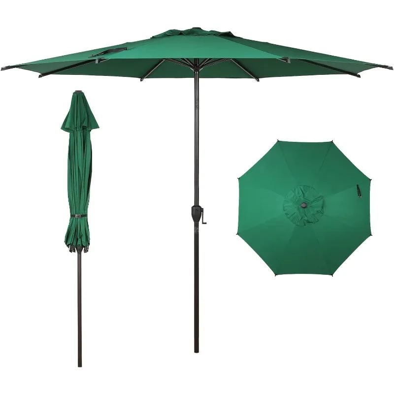 

7.5FT Lyon Outdoor Patio Umbrella Outdoor Table Umbrella with Push Button Tilt and Crank Market Umbrella 6 Sturdy Ribs UV