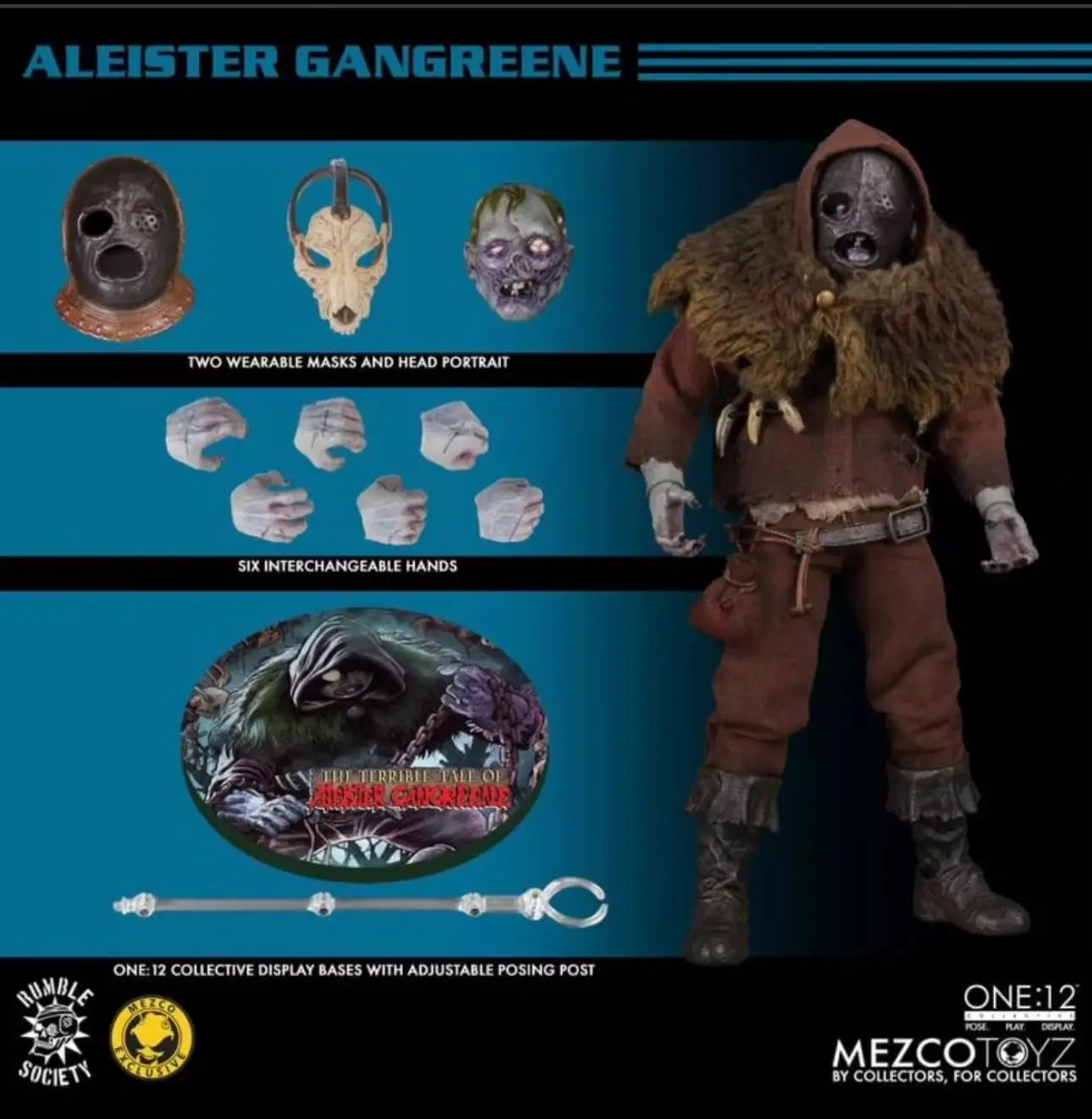 

Mezco Gangrene Manor Aleister's Gangrene Corrupt Gravedigger Fourth Ant 1:12 Action Figure Figure