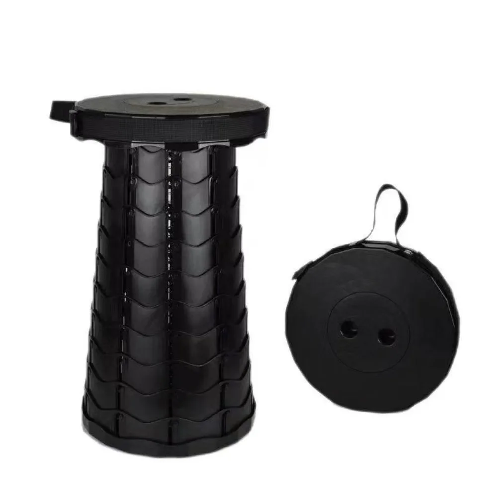 قابل للتعديل في الهواء الطلق السفر التخييم كرسي بلا ظهر قابل للطي البلاستيك الصيد البراز المحمولة تخزين للطي تلسكوبي البراز تخزين البراز #4