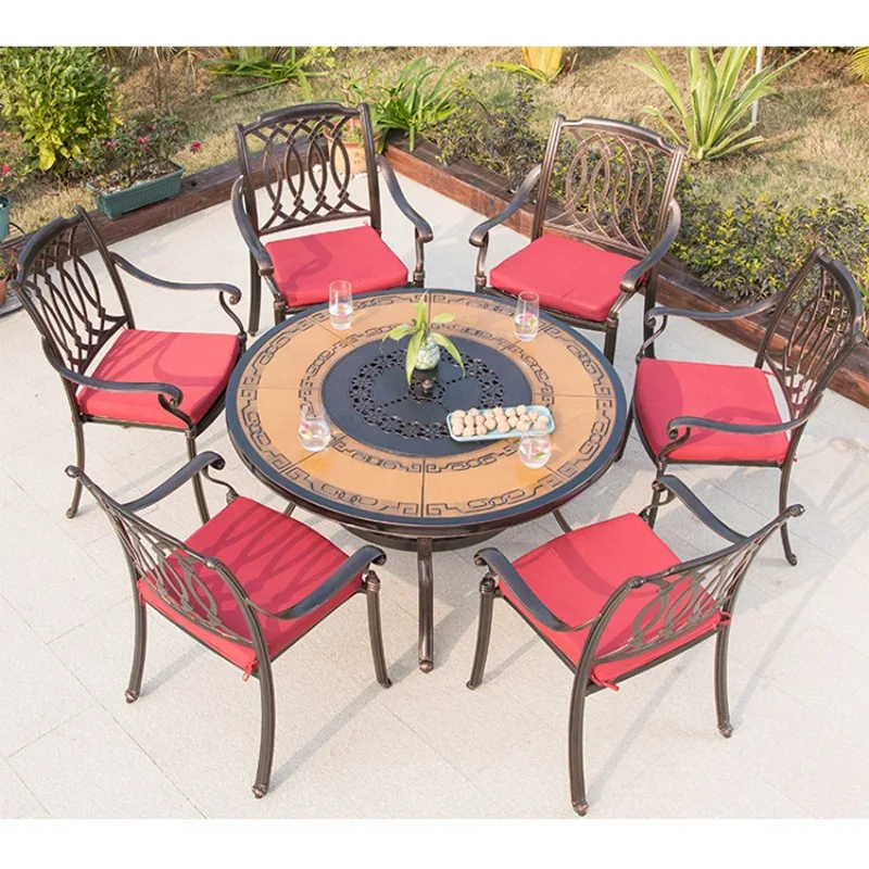 High Quality Modern Europe BBQ Grills Durable Charcoal Table and Chair Sets for Outdoor Courtyard Hotel Use Wholesale
