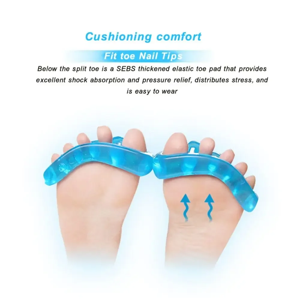 2 Stuks (1 Paar) Zachte Teen Separator Siliconen Professionele Stijltangen Gereedschap Vingertoppen Valgus Corrector Wasbare Pedicure Benodigdheden